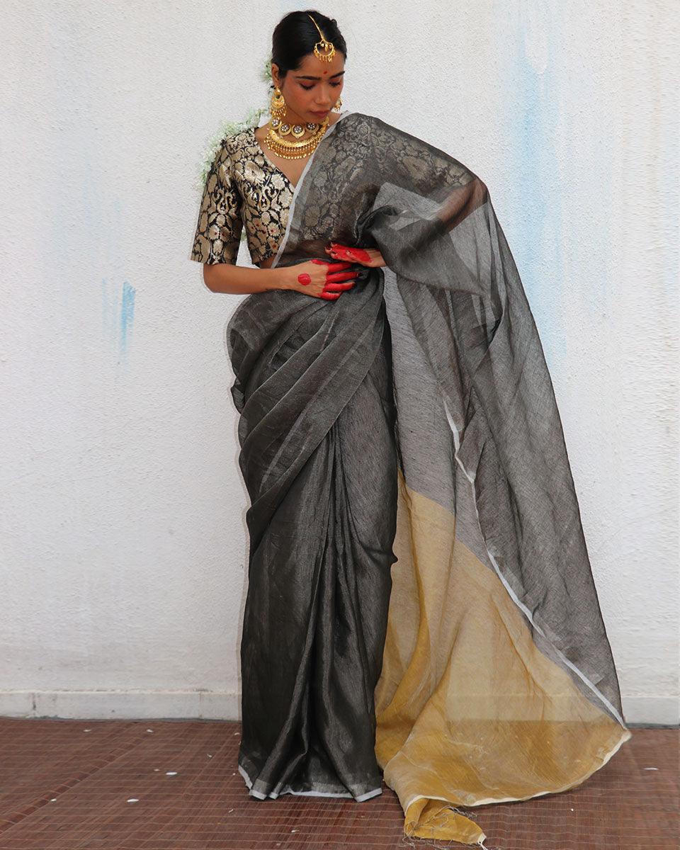 Linen sarees online | Saree | Saree for women