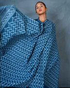 Shyama Teal Green Hand Block Printed Dupatta-MYA