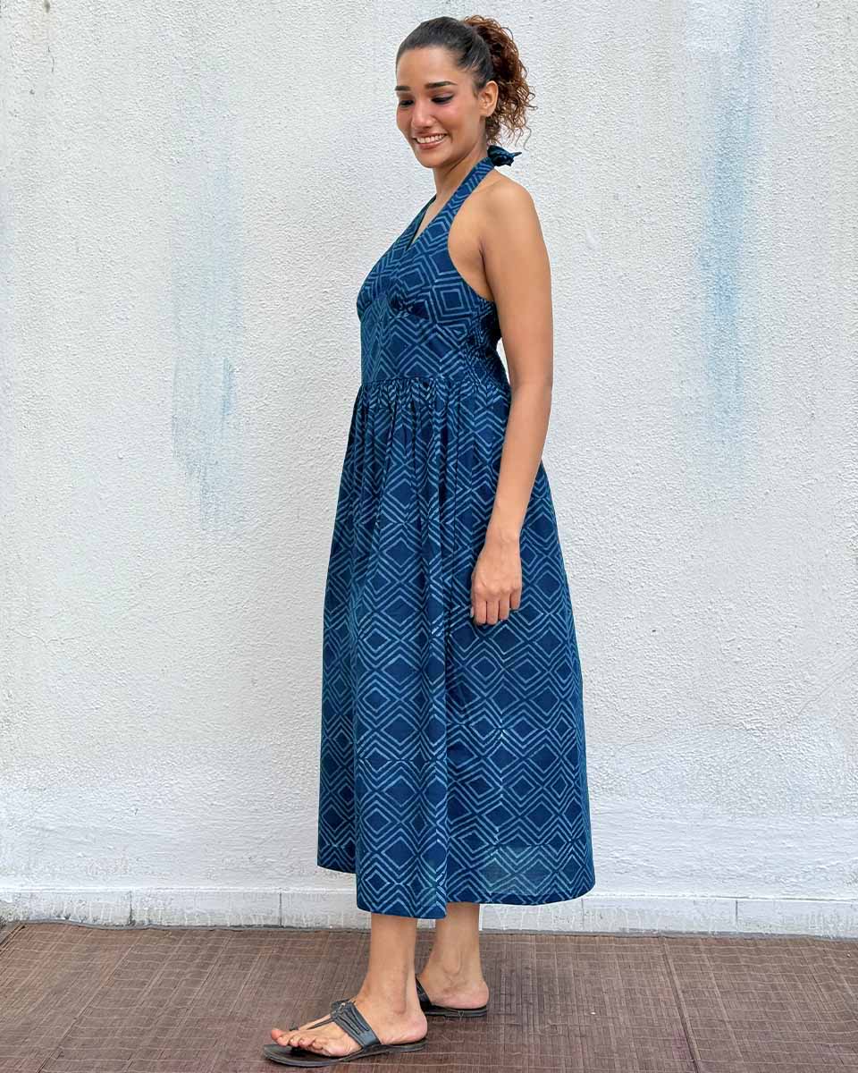 BohÃ¨me Blockprinted Cotton Dress