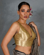Seek Radiance Golden Tissue Silk Blouse - TARA