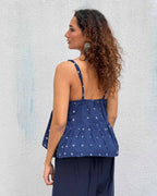 Sapphire Spell Bandhej Cotton Top