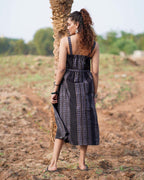 Soft Moonlight Blockprinted Cotton Dress-WWB