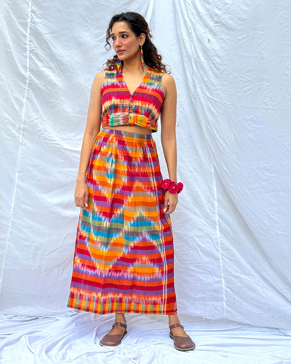 Bhanwar Gamcha Cotton Skirt - GMC