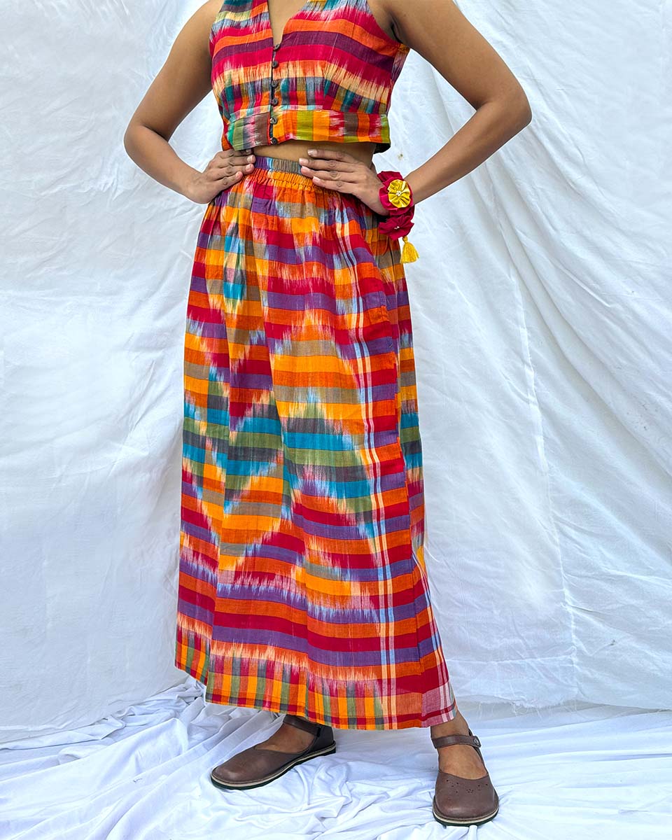 Bhanwar Gamcha Cotton Skirt - GMC