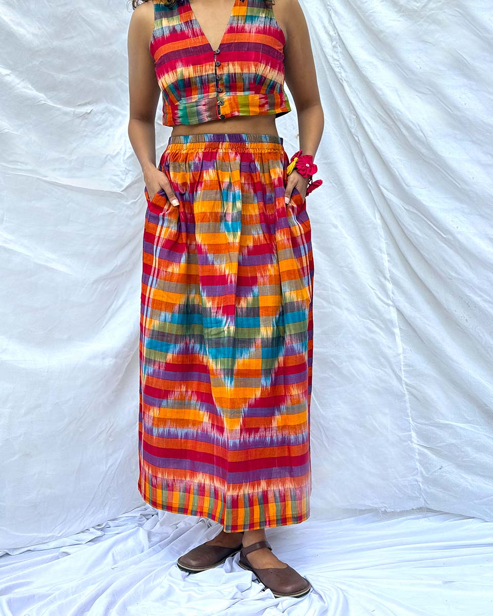 Bhanwar Gamcha Cotton Skirt - GMC