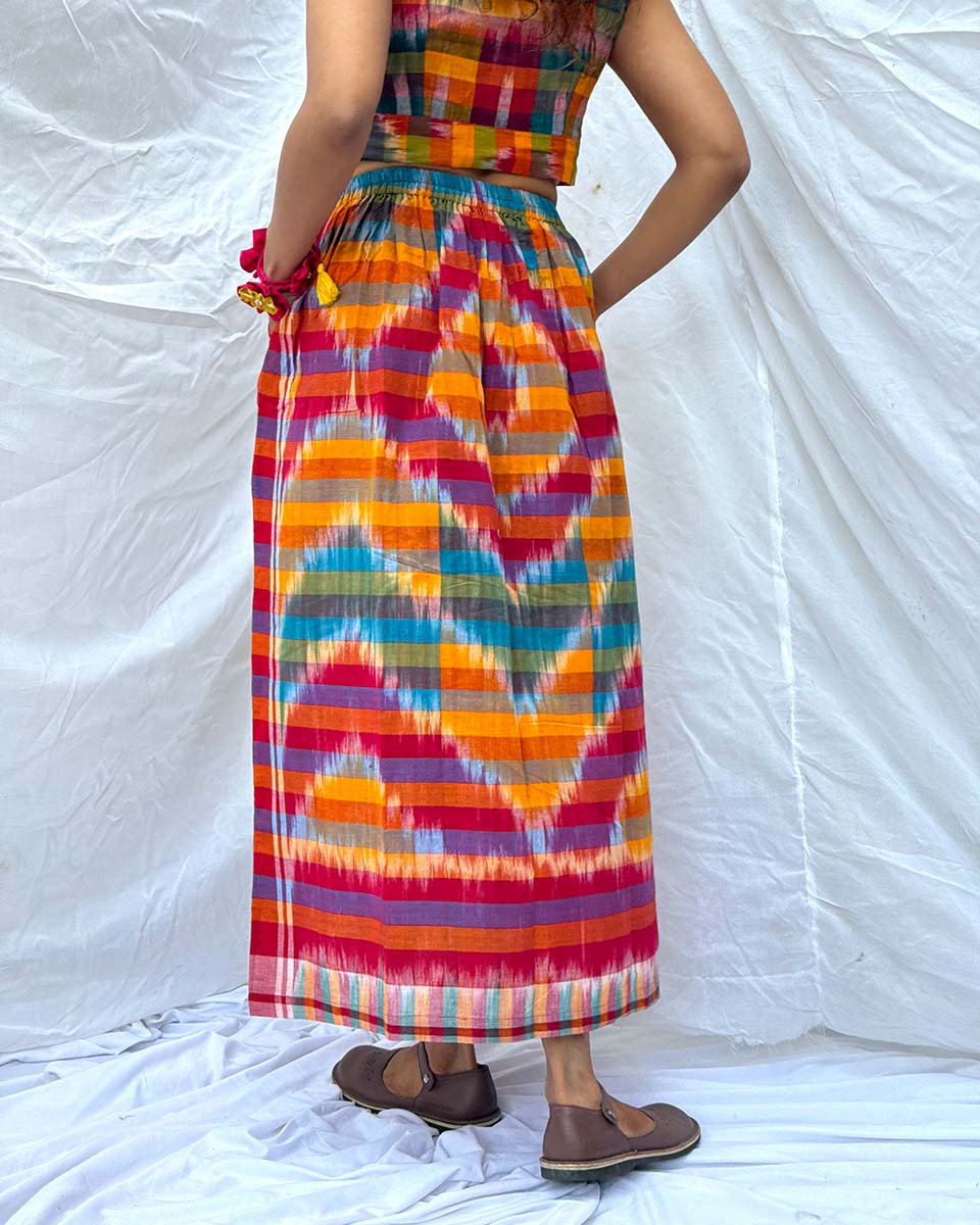 Bhanwar Gamcha Cotton Skirt - GMC