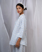 Kuhu Ivory Hand Block Printed Top-BAD