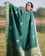 Bansari Blockprinted Dola Silk Saree - RB