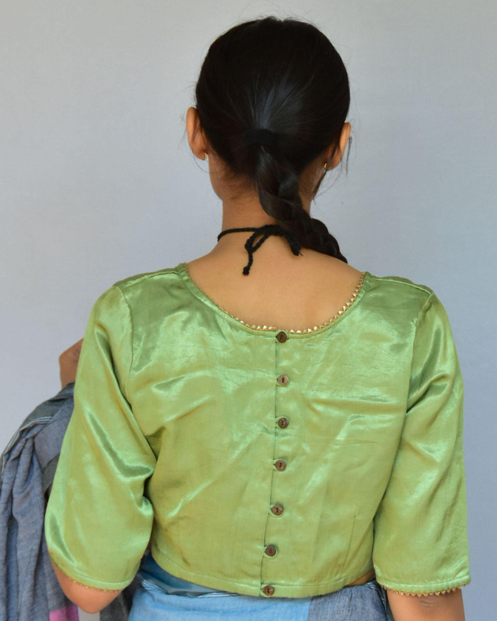 Hira Mashru Silk Blouse - Roshni