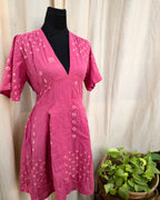 Elina Pink Hand block Cotton Dress - Love Despite