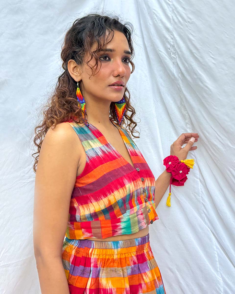 Basanti Gamcha Cotton Top - GMC