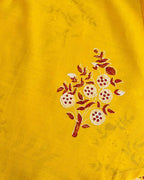 Kiran Si Tu Yellow Handblock Printed Chanderi Silk Kurti - CHD