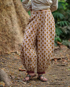 Malika Ivory Block Printed Cotton Pant - WW