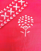 Tera Khumaar Pink Handblock Printed Chanderi Silk Kurti - CHD