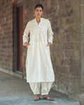 Chapel Veil Ivory Block Printed Kurti - SFD