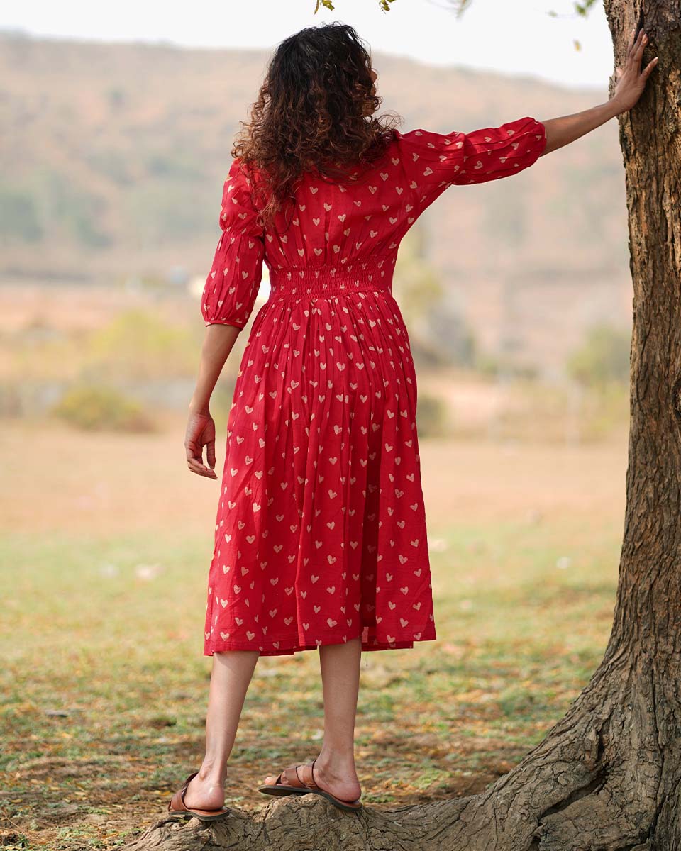 Dil Se Re Handblock Printed Cotton Dress