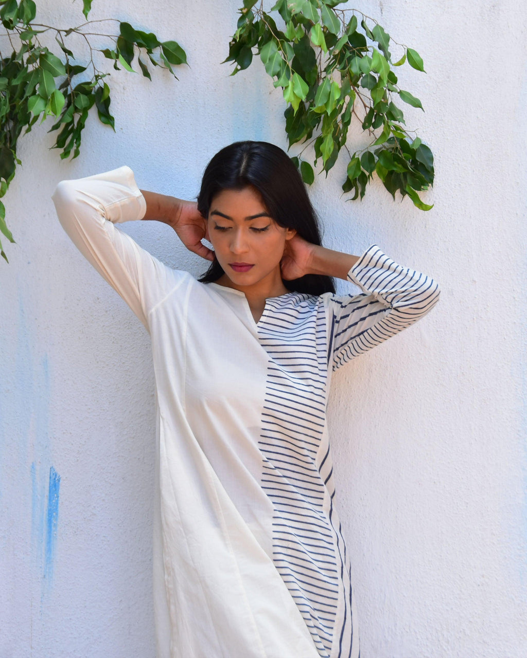 white kurta set for women