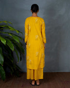 Kyra Yellow Hand Block Printed Kurta -MYA