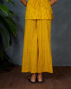 Rhea Yellow Hand Block Printed Bottom Pant-MYA