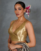 Seek Radiance Golden Tissue Silk Blouse - TARA