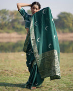 Bansari Blockprinted Dola Silk Saree - RB