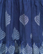 Bahar Blue Handblock Print Cotton Dress - INDI