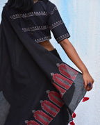 Black Blouse | Cotton Blouse | Blouse design | Chidiyaa | Cotton Saree