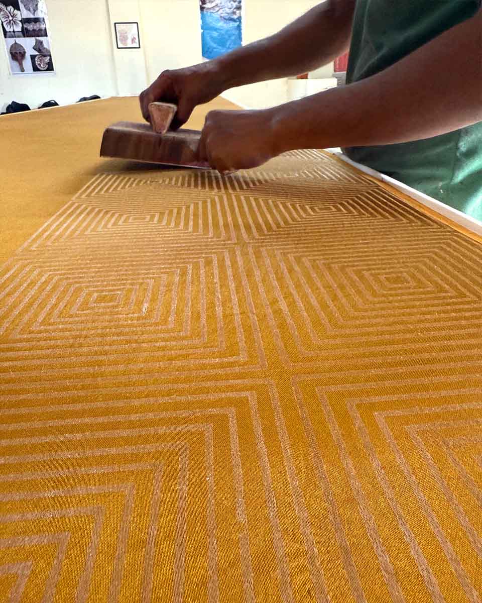 Adhira Blockprinted Mashru Silk Blouse - RB