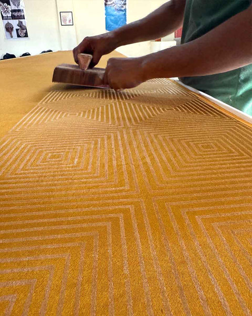 Adhira Blockprinted Mashru Silk Blouse - RB