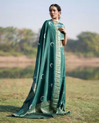 Bansari Blockprinted Dola Silk Saree - RB