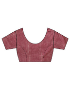 Moonlight Maroon Block printed Cotton Saree - Soil