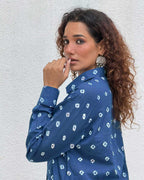 Bard of Blue Bandhej Cotton Shirt