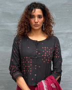 Fields of Feathers Blockprinted Cotton Blouse