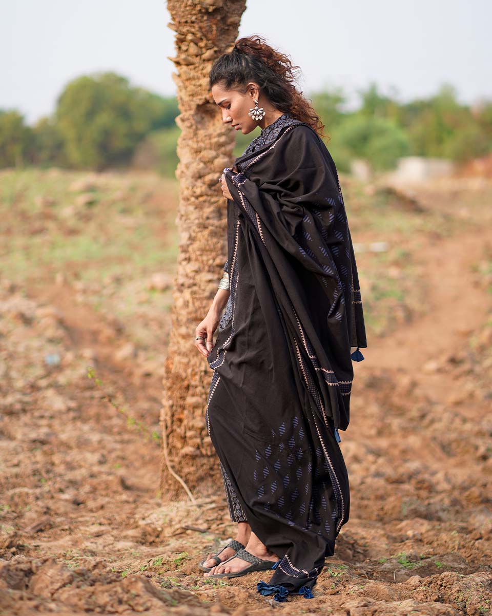 Breezy Dreams Blockprinted Cotton Dupatta-WWB