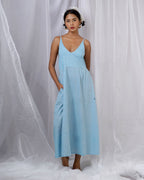 Gudiya Blue Hand Block Printed Dress-BAD