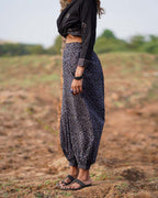 Wistful Dawn Blockprinted Cotton Pant-WWB
