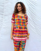 Saanjh Gamcha Cotton Top - GMC