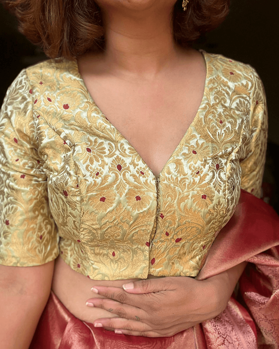 Zubeyda Khimkab Brocade Blouse - Nargiz