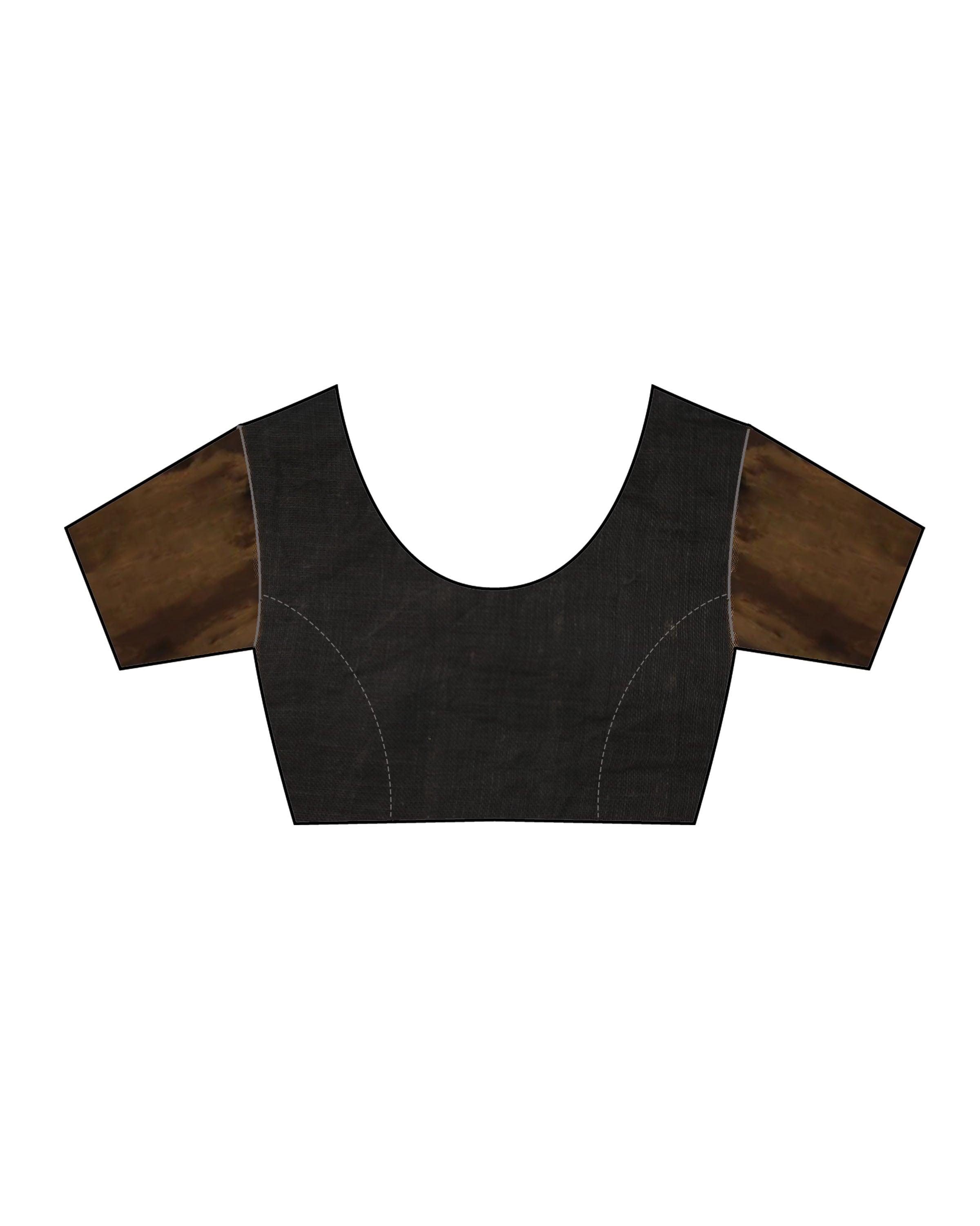 Linen saree | Linen zari saree | Linen saree online | Chidiyaa