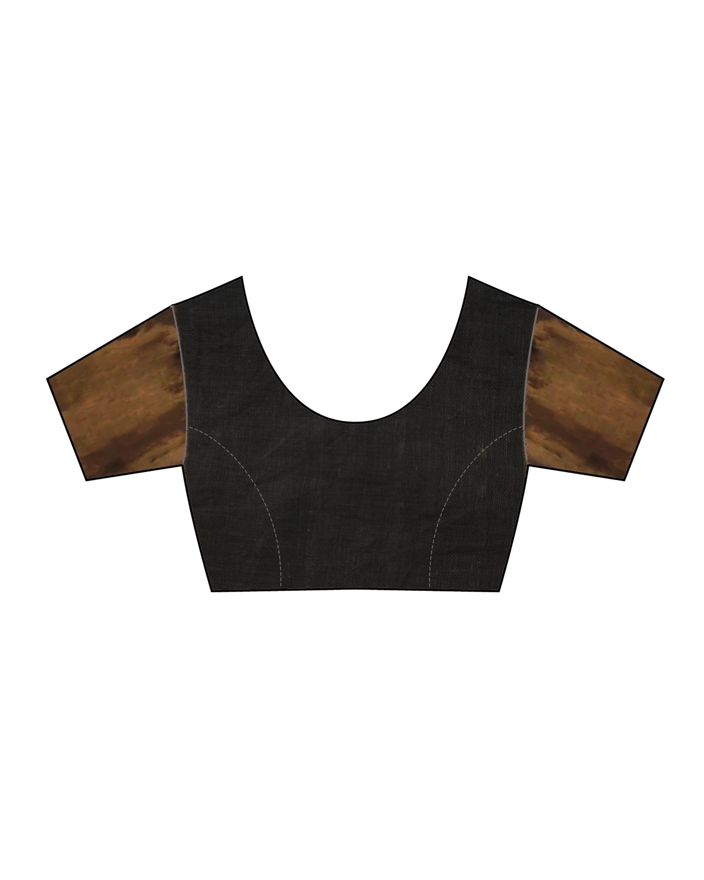 Urvashi Handwoven Linen Zari Saree