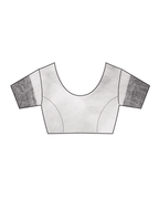 Selene Handwoven Linen Saree- Stardust