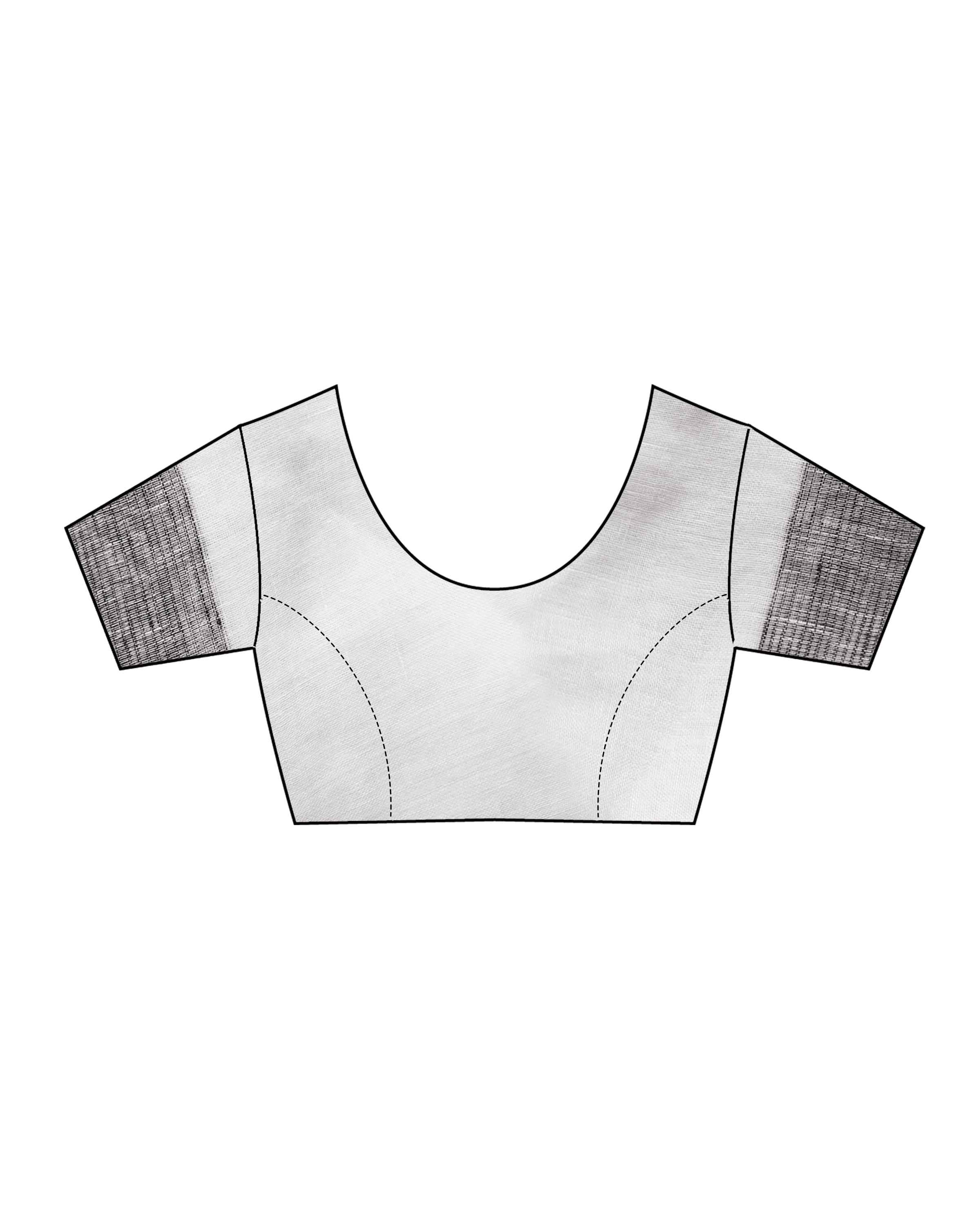 Selene Handwoven Linen Saree- Stardust