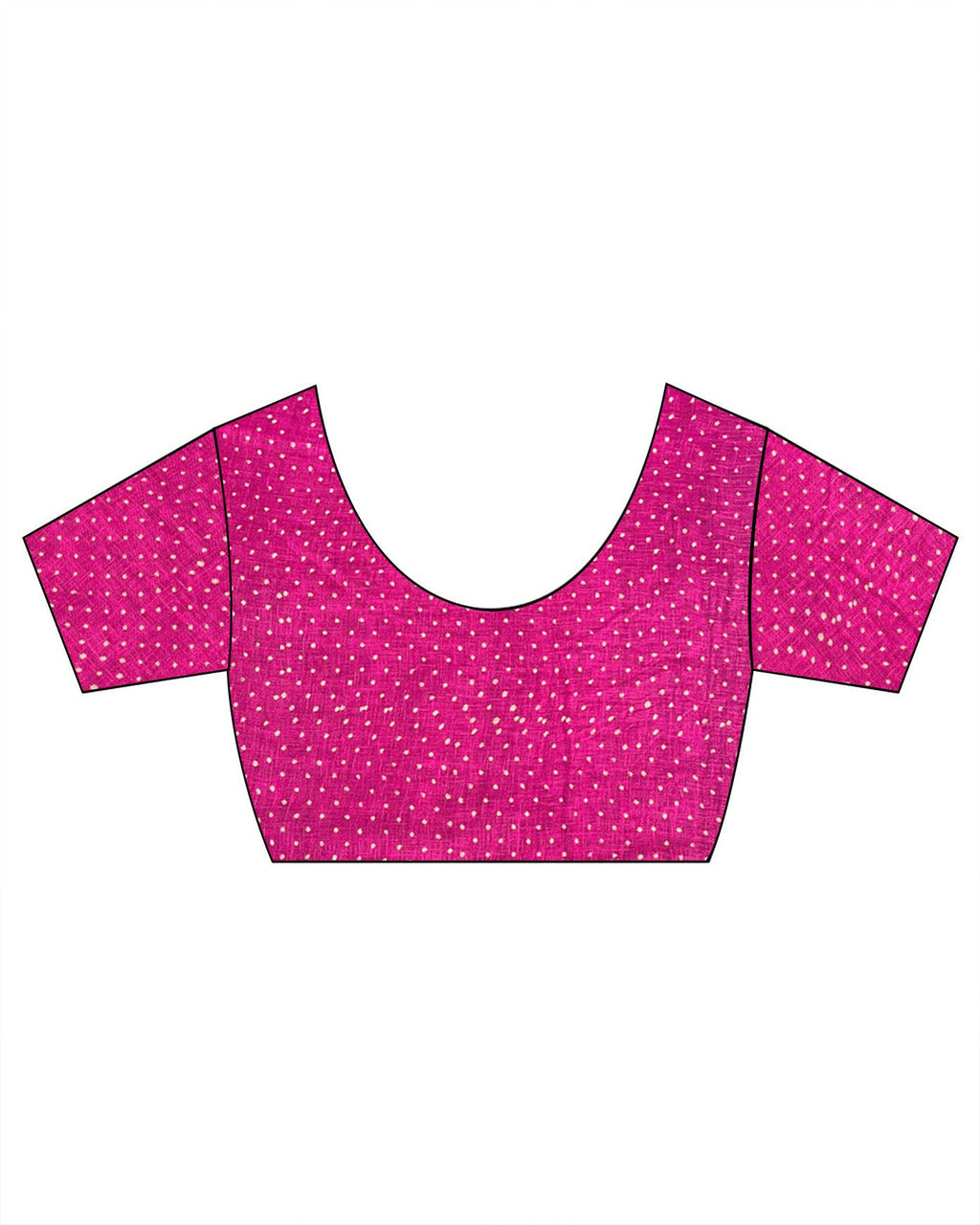 Fiza Pink Handblock Linen Saree - TARA