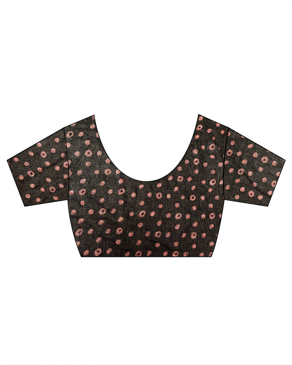 Tejasvi Black Handblock Linen Saree - TARA