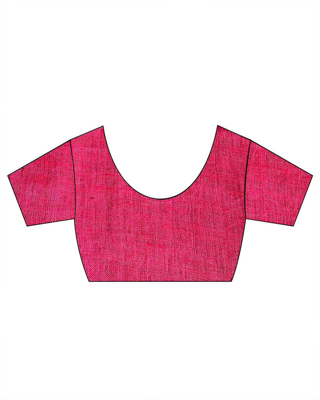 Glow On Red Handwoven Linen Saree - TARA