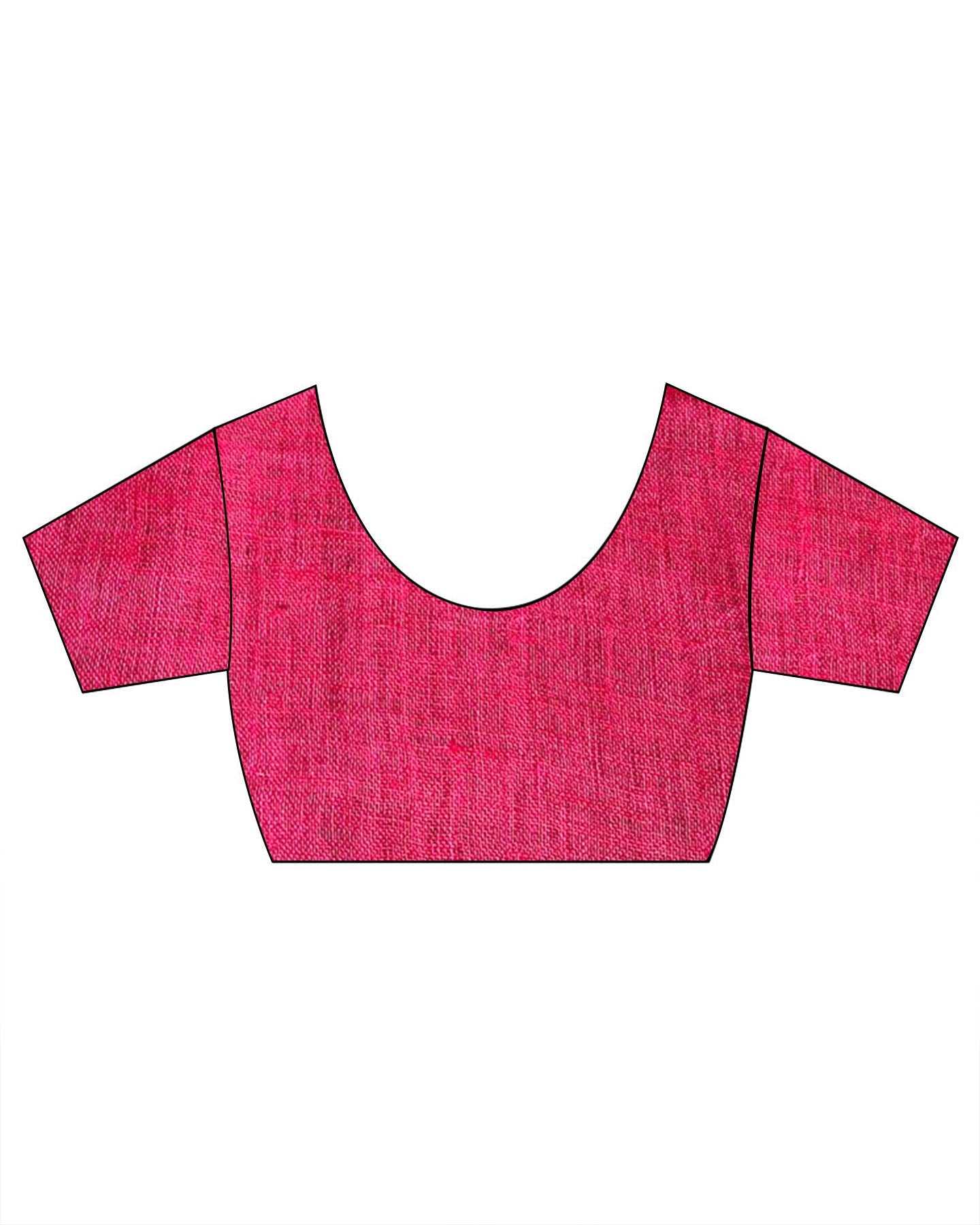 Glow On Red Handwoven Linen Saree - TARA