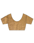 Catch Stars Mustard Gold Handwoven Linen Saree - TARA