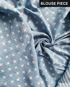 Saree blouse design | Cotton blouse blue | Chidiyaa