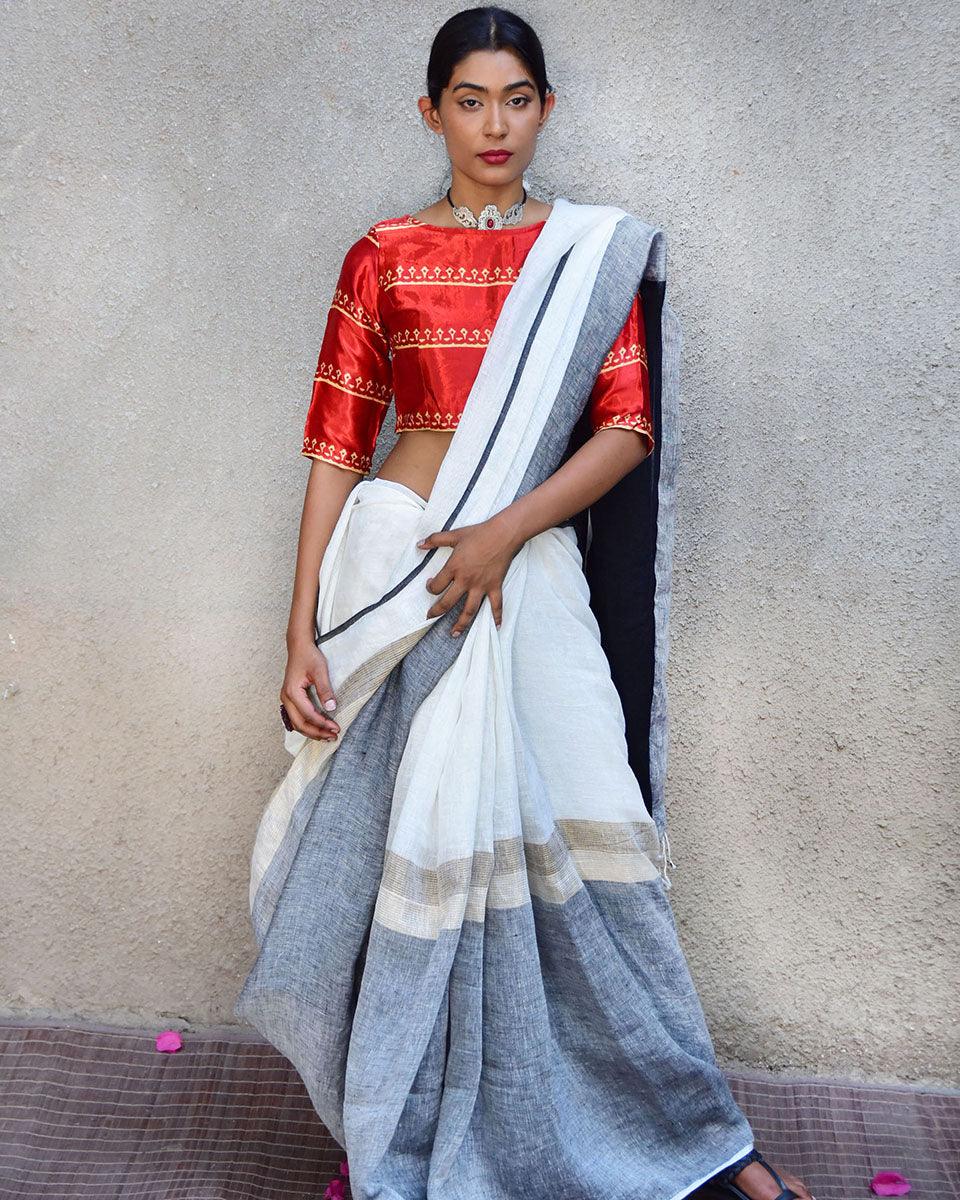 linen saree