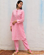 Nazneen Handblockprinted Cotton Kurta Set Of 2-Sor